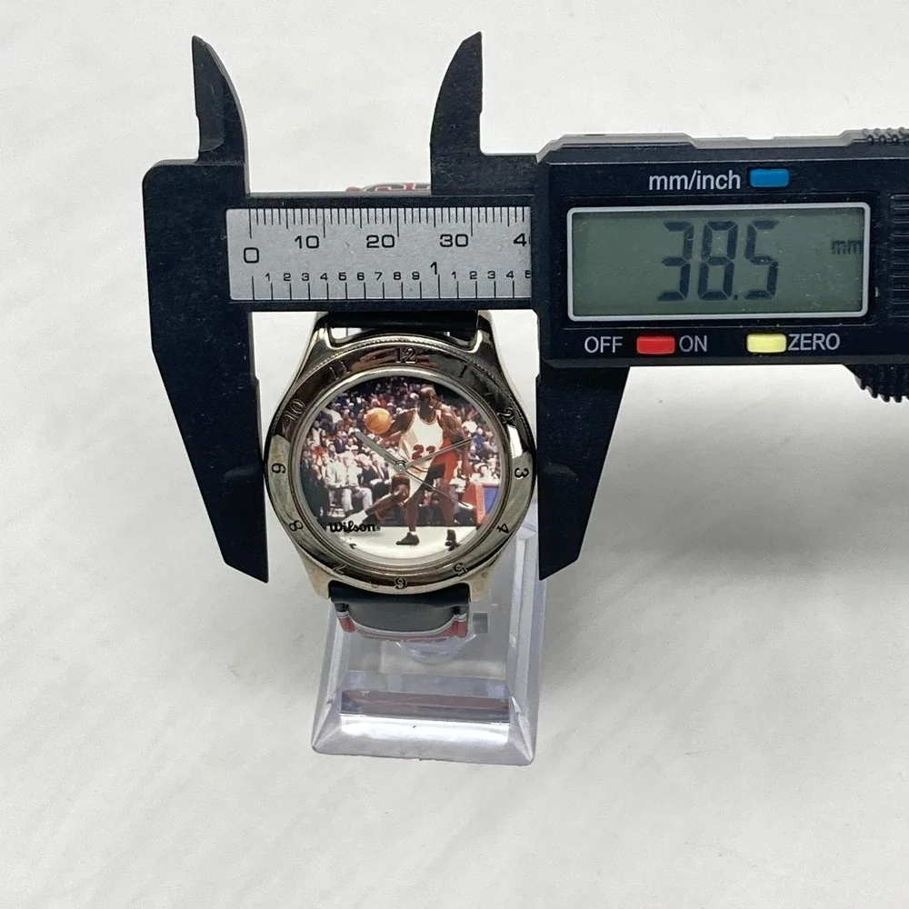 Vintage Wilson Michael Jordan Watch Men 39mm Silver Tone #23 New Battery